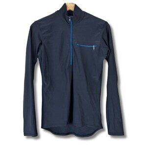 Patagonia Pullover Quarter Zip Outdoor Performance Made in USA Black Small